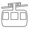 Funicular air way cable car Ski lift Mountain resort Aerial transportation tourism Ropeway Travel cabin icon outline black color