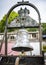 A funicular bell in the Bom Jesus do Monte church yard near the town of Braga, Portugal