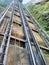 Funicular cable car tracks. Valparaiso, Chile.