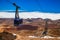 Funicular on a cableway to the volcano Teide