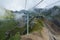 Funicular in the mountains in Krasnaya Polyana Sochi