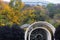 Funicular railway in autumn trees