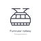 funicular railway outline icon. isolated line vector illustration from transportation collection. editable thin stroke funicular