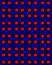 Funky blue, red and orange square and circle background