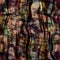 Funky camouflage space dyed style texture material. Seamless colorful boho batik pattern. Mottled modern tie dye fashion