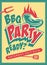 Funky design concept for barbecue party