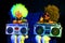 Funky grandma DJ twin retro ghettoblaster