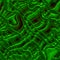 Funky green metal shine wavy lines, 3D illustration seamless pattern