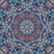 Funky Groovy Hippie Blue and Pink Mandala