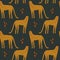 Funky leopard seamless pattern in vector. Adorable wild african animals. Childish doodle style.