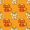 Funky monkey seamless pattern