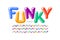 Funky playful style font design