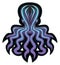 Funky Purple Abstract Octopus