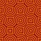 Funky Wild Circle Seamless Pattern Orange