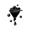 Funnel black glyph icon