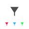 Funnel filter icon flat