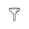 Funnel, filter line icon