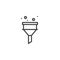 Funnel filter outline icon