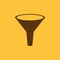 The funnel icon. Filtered and filter, laboratory, chemistry symbol. Flat