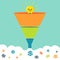 Funnel of Ideas vector illustration