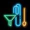 Funnel And Tube neon glow icon illustration