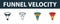 Funnel Velocity icon set. Premium symbol in diferent styles from crm icons collection. Creative funnel velocity icon filled,