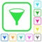 Funnel vivid colored flat icons