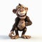 Funny 3d Animated Chimpanzee With Photorealistic Renderings