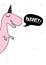 Funny Abstract Dinosaur Vector Graphic. Pink Dino with Black Paper Hats.