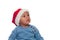 Funny african baby with Christmas hat