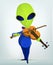 Funny Alien Cartoon Illustration