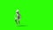 Funny alien dancing animation. UFO concept. Green screen animation.