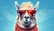 Funny alpaca wearing red sunglasses. Portrait of funny llama