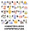 Funny Alphabet for young children with names and pictures of animals assigned to each letter. Learning English for kids