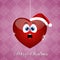 Funny amazed heart for Christmas