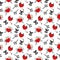 Funny angel devil pattern background