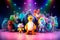 funny animated animals performing a musical number or a dance.