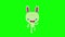 Funny animation gif character on isolated background. Happy Bunny cartoon character.