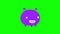 Funny animation gif character on isolated background.Ð¡ute slime bug.