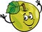 Funny apple fruit cartoon illustration