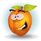 Funny Apricot Fruit Character