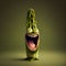 Funny asparagus cartoon character