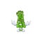 Funny asparagus cartoon character style with Wink eye