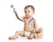 Funny baby weared diaper with stethoscope