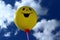 Funny balloon in front of the sky