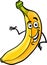 Funny banana fruit cartoon illustration