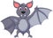 Funny bat cartoon standing with smile and waving