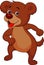 Funny bear cartoon dancing