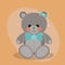 Funny bear gray