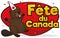 Funny Beaver Celebrating Canada Day under Confetti Shower, Vector Illustration